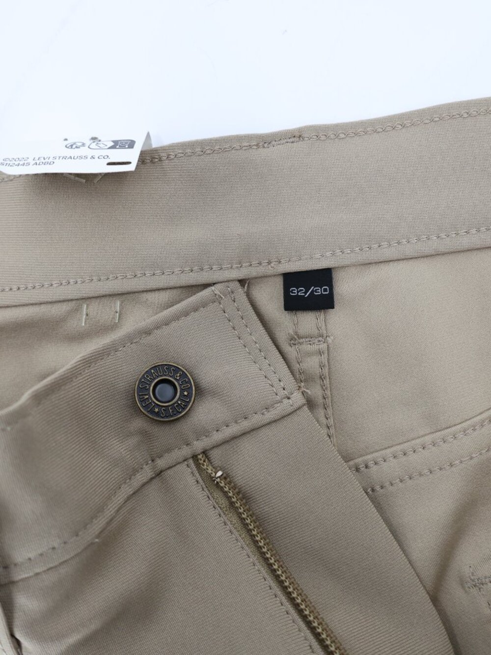 NWT Levi's 511 Slim Tech Pants mens 32 L29.5 tan Stretch Tapered chino golf work - Picture 10 of 13